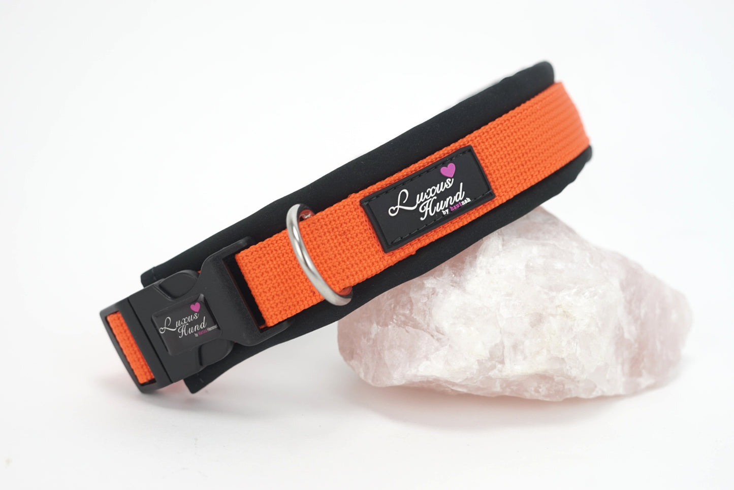 Halsband Softshell schwarz/ Orange