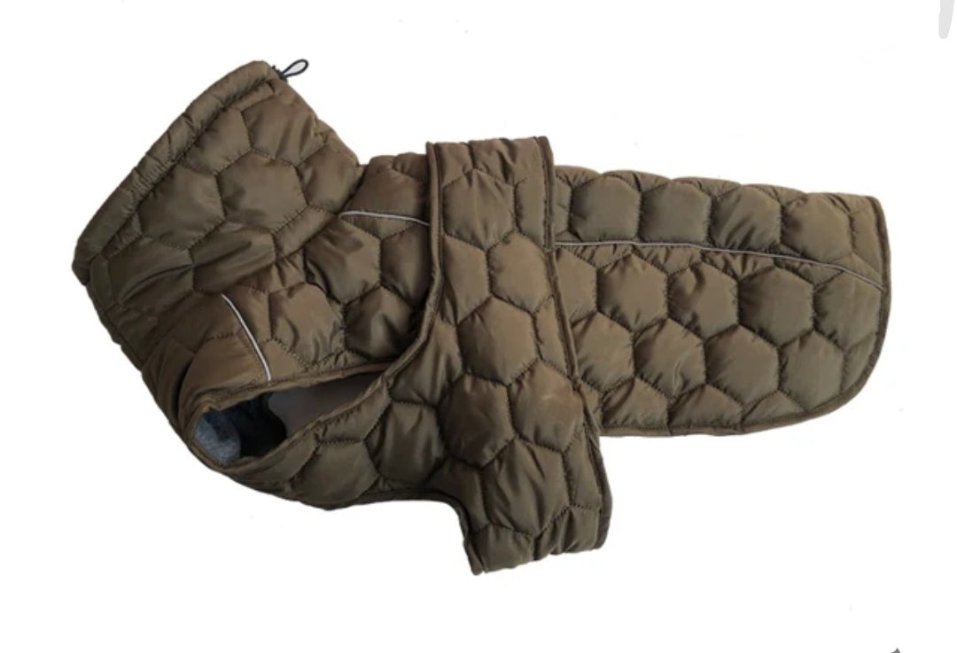 Hundemantel Luxus Khaki