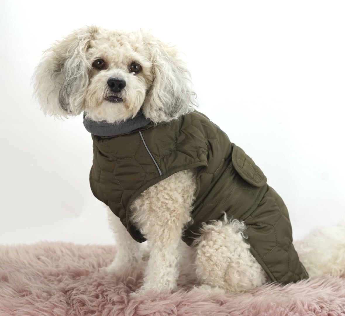 Hundemantel Luxus Khaki