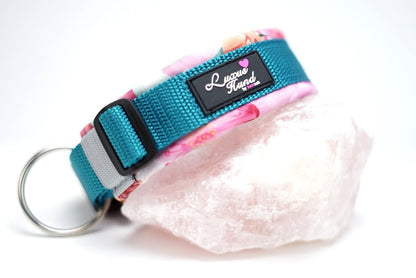Halsband Blumen Pink