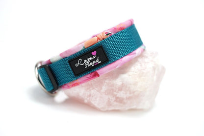 Halsband Blumen Pink