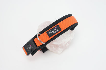 Halsband Softshell schwarz/ Orange