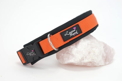 Halsband Softshell schwarz/ Orange